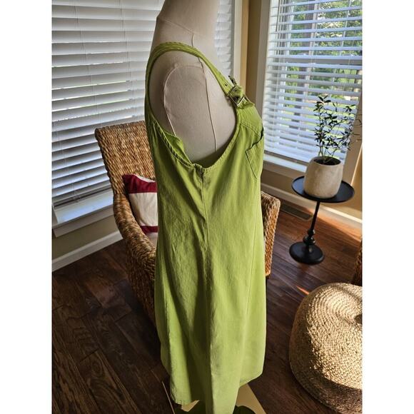 Dare To Dress Vintage Lime Green Shift Dress Size 9 Y2K Made in USA - Picture 11 of 15